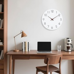 12-Inch Silent Wall Clock – Modern Battery Operated Wooden Design for Any Room