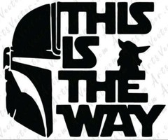 The Mandalorian Star Wars Yoda Vinyl Decal This is the Way Sticker Window Laptop