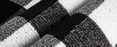 Buffalo Plaid Rugs 2′ x 8′ Black and White Check Rug, Non Slip Indoor/Outdoor
