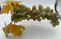Faux Grapes Realistic Artificial Fruit Rubber Plastic 3 bunches – see pictures