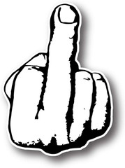 Middle Finger Sticker 5” Pack of 2 Funny Offensive Decal Waterproof Vinyl Laptop