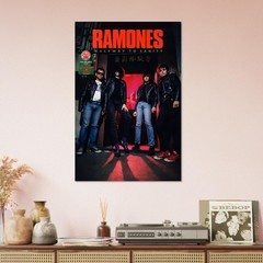 Ramones Poster – Halfway To Sanity – 1980s Punk Rock Album Art – Sire Records
