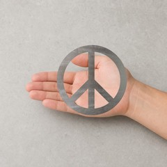 Peace Sign Steel Cutout Shape, Raw Metal Wall Art and Craft Supply