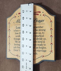 Vintage Painted Marriage Prayer Wooden Decorative Sign Religious Plaque Hanging