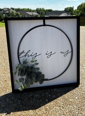 Solid Wood Framed Farmhouse ‘This Is Us’ Wall Decor 24” X 24” FAST SHIPPING!