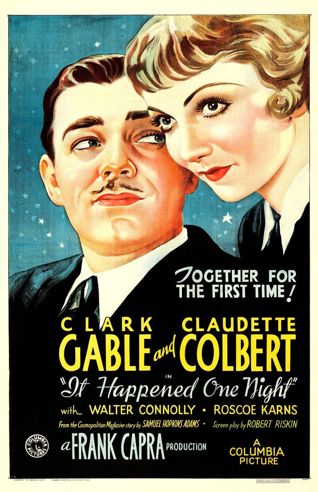 BB2038 It Happened One Night Film By Frank Capra 1934 Bordered Movie Poster 11×1