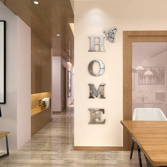 Acrylic Mirror Letter Wall Stickers – Home Decor for Living Room & Bedroom, Silv