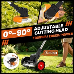 Electric Weed Wacker Cordless Weed Eater 21V Battery Powered No String Trimmer,3