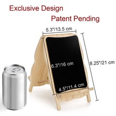 2 Pack Small Framed Tabletop Chalkboard Signs 5 x 8 Inches Double-Sided Chalk…
