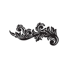 Flourish Leaf Decorative – Decal Sticker – Multiple Colors & Sizes – ebn3091
