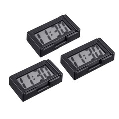 3× Mini Digital Clock Small Adhesive Digital Clock Stick On Battery Operated New