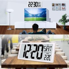 16.9in Extra Large Digital Wall Clock Alarm Clock with Date Temperature Home Use