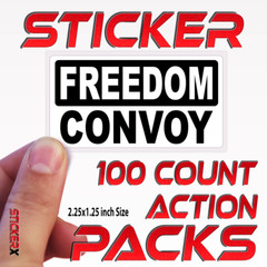 Trucker Freedom Convoy Protest Stickers Anti Mandate Trudeau 100 Action Pack