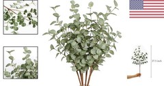 Versatile 6 Pcs Eucalyptus Leaf Spray – Adjustable Length for Stunning Displays