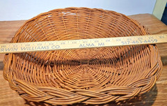 Large Wicker Bread Fruit or Floral Centerpiece Square Basket 3.5″ Tall
