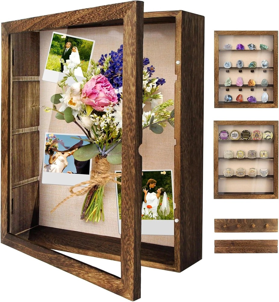 Shadow Box Frame 11×14, Deep Shadow Box Display Case with Linen Back and Removab