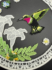 Hummingbird Sun Catcher – Lace – 6 Inches round delicate design