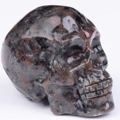 2 Inch Flame Yooperlite Stone Crystal Skulls Decor,Human Skull