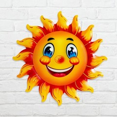 Metal Sun Wall Art Decor, 13 inches Outdoor Wall Decoration, Sun Face Hanging…