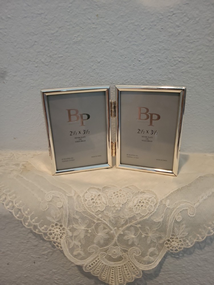 Silver Plated Picture Photo Frame Standing Rectangular 2″×3.5” BP Industries Sm