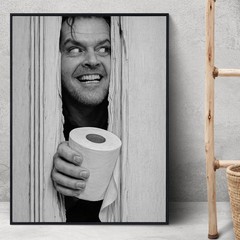 Shining Movie Toilet Scene Print, Funny Bathroom Wall Art