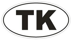 TK Tokelau Oval Bumper Sticker or Helmet Sticker D2038 Country Code