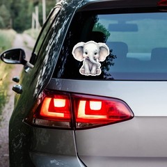 Cute Baby Elephant – Vinyl Decal Sticker – Car Window Laptop – ebn11217