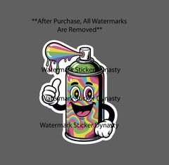 Spray Paint Can Sticker Waterproof Decal Trippy Abstract Art Colorful Gift NEW