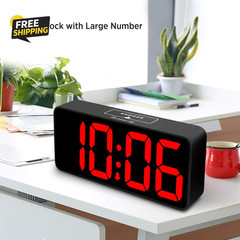 Large Digital Alarm Clock Big Numbers for Seniors & Visually Impaired, 9 Inches