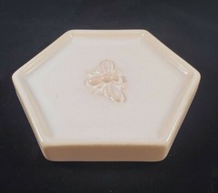 Spring Bee Tray Ceramic Hexagon Shape Saturday Knight Ltd