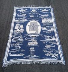 Vintage Fort Rucker Alabama Tapestry Throw Blanket 64″ x 47″ US Army Aviation