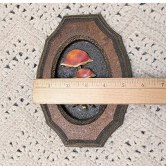 Vintage 70s Mushroom Leaf Metal Wood Wall Art Plaques Set of 2 MCM Boho Decor
