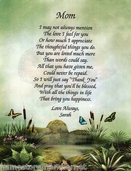 PERSONALIZED MOM POEM GIFT FOR MOTHER’S DAY, BIRTHDAY, CHRISTMAS **L@@K**