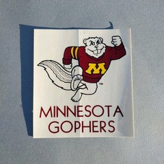 Minnesota MN Gophers Transparent Sticker Decal Vintage 3 3/4″x4″