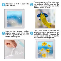 JarThenaAMCS 9 Sheets Spring Summer Daisy Window 7.9 x 11.8 inch, Yellow