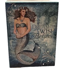TIMELESS by DESIGN Bedazzled Mermaid Print 5x7in DREAM WISH BELIEVE