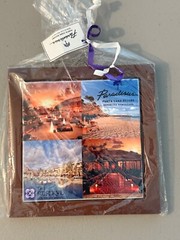 Dominican Republic Picture On Wood Frame 5 1/2″ New In Wrapper