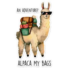 Alpaca Adventure – Vinyl Decal Sticker – Car Window Laptop – ebn9142