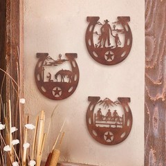 Stylish Rustic Western Wall Decor – Set of 3, Perfect for Indoor & Outdoor