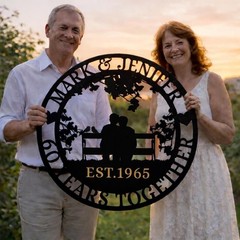 Personalized 60th Anniversary Metal Sign, Diamond Jubilee Gift, Wedding Metal