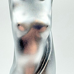 Yoga Sculpture Female Art Deco Silver Statue Modern Zen Decor Figurine Feminine