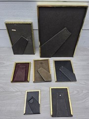 Vintage Picture Frame Lot Of 7 Brass Gold Tone MCM Mixed Varies Ornate PF005