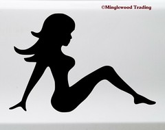 Mudflap Girl – Vinyl Sticker – Trucker Woman Silhouette Lady 4×4 – Die Cut Decal