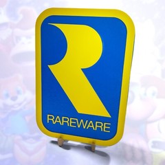 Large Engraved Rareware Logo Video Game Wall Art Collectable