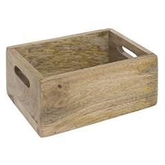 HUBERT® Condiment Caddy Solid Wood – 8 7/8″ L x 6 1/2″ W x 4 1/8″ H