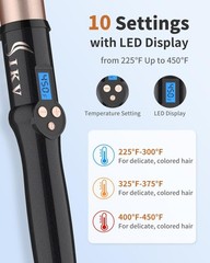 1 1/2 Inch Large Curling Wand for Long Hair, 1.5 Inch Dual Voltage Hair Curli…