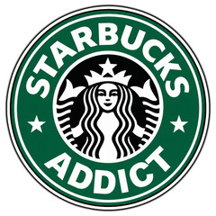 Starbucks Addict Logo #1 Sticker Waterproof Vinyl Decal Die-Cut Garage Car