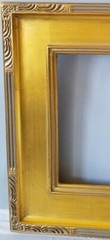 3-3/4 Alizee Deco Embossining corners,Slight Scoop,Gold Panel Wood Frame 8 x10