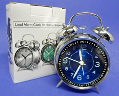 Peakeep Loud Alarm Clock for Heavy Sleepers Adults, Metal 4 Inches Twin Bell