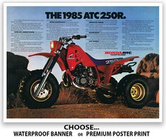 1985 Honda ATC 250R Flyer Poster Banner Ad OEM Brochure NOS Picture graphic